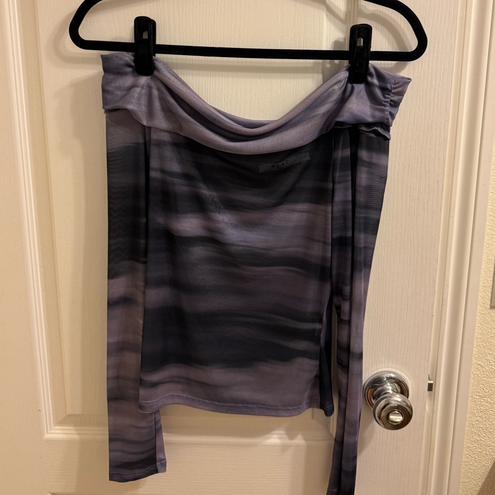 sheer off the shoulder top from NA-KD